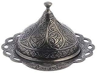 Alisveristime 27 Pc Turkish Greek Arabic Coffee Espresso Cup Saucer Set (Gelincik) (Black)