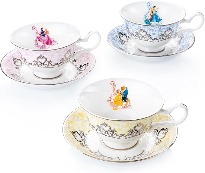Disney Cinderella Wedding Cup and Saucer, Fine Bone China, 15 × 15 × 7.5 cm, Multicolor