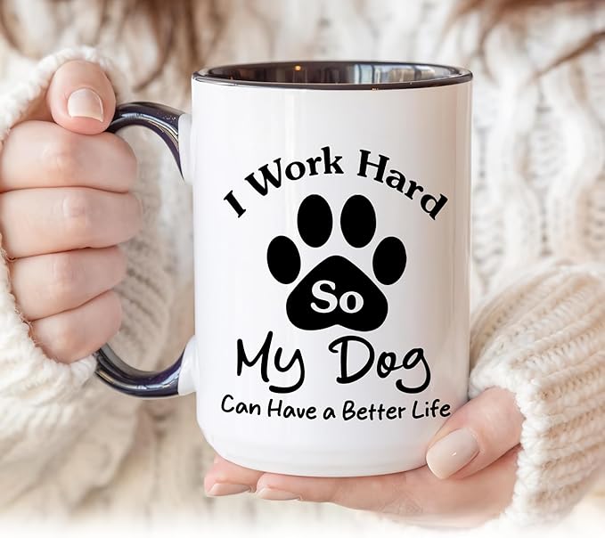 Personalized Dog Mug - Custom Pet Photo Cup - Birthday Christmas Graduation Gift For Dog Mom From Daughter - Unique Coffee Mug For Women And Dog Lover Present