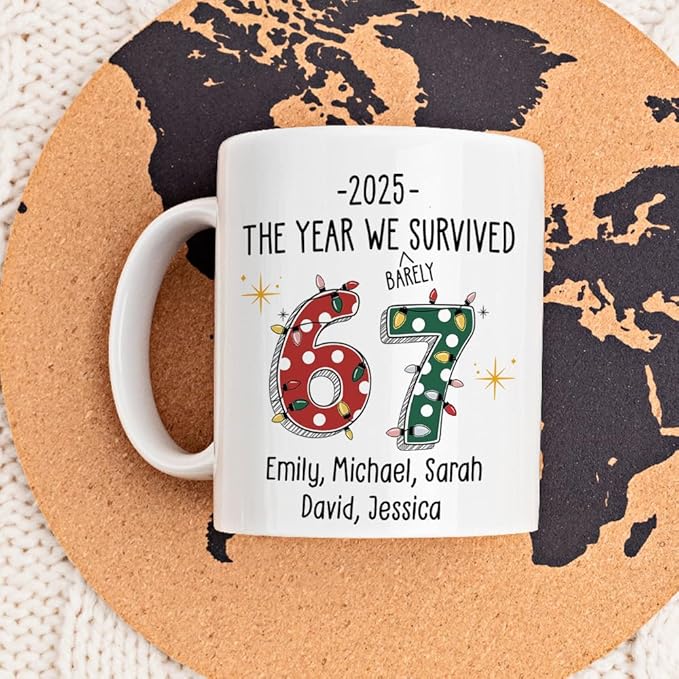 Wrappiness Six Seven Coworker Slang Custom Coffee Mug – Personalized Ceramic Mug for Coworkers, Perfect Secret Santa or Holiday Gift for Office Friends and Colleagues