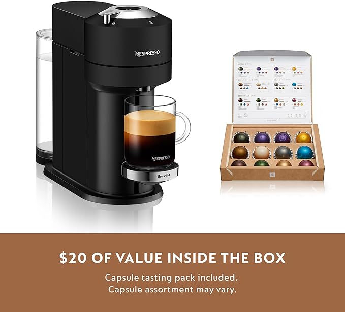 Nespresso Vertuo Next Deluxe Coffee and Espresso Maker by Breville with Aeroccino Milk Frother