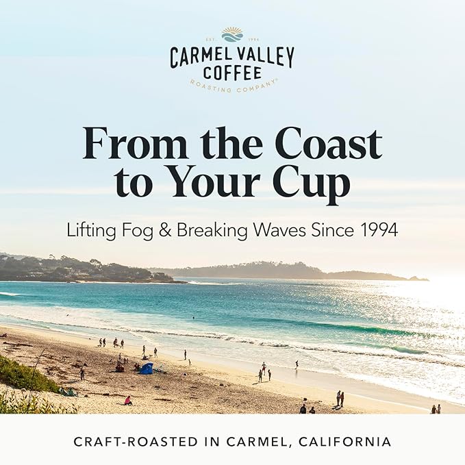 Carmel Valley Coffee Roasting - Whole Bean Coffee Foglifter - Certified Organic French Dark Roast, Premium Coffee - 12 Oz Bag, 1 Pack