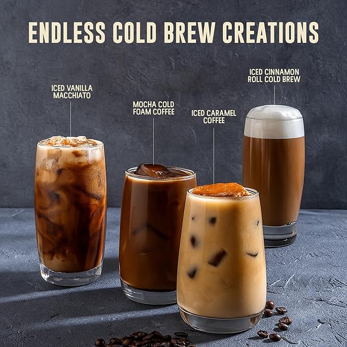 Inspired Coffee Co Snickerdoodle Flavored Cold Brew Coarse Ground Coffee Beans - Medium Roast - Low Acid Coffee Smoother Taste - 100% Arabica - 12 oz. Resealable Bag