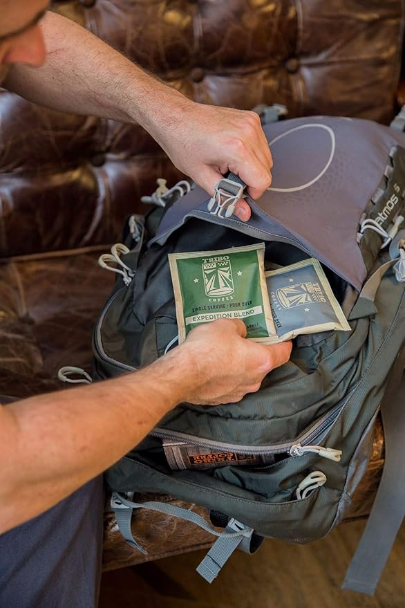 Tribo Coffee Single-Serve Portable Pour Over Drip Coffee - Campfire Blend - 10 Servings (Medium-Dark Roast)