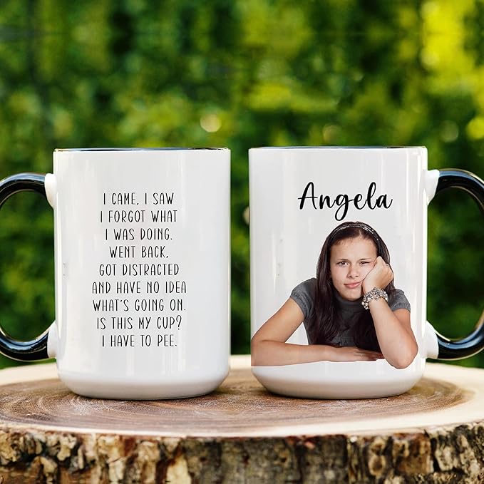 Personalized Funny Coffee Mug – Custom Name Gag Gift Cup with Photo and Hilarious Quote – Unique White Elephant Exchange Christmas Mug for Men, Women, Mom, Dad, Friends