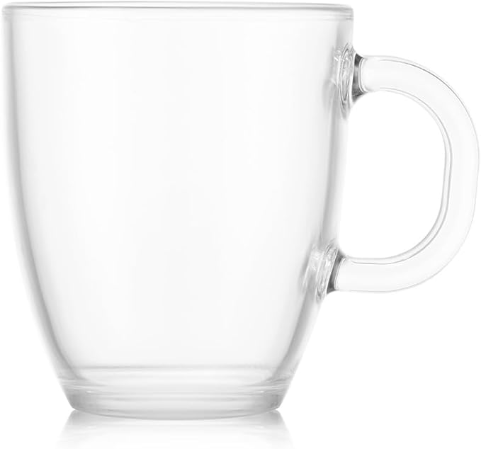 Bodum 12oz Bistro Coffee Mug Single-Wall Tempered Glass, 2 Pack, Clear