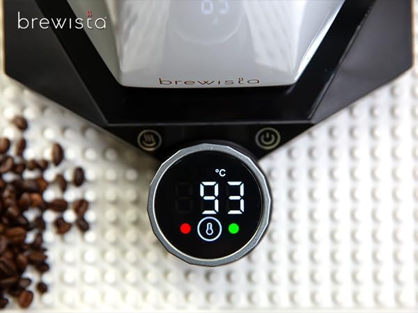 Brewista X Series Electric Gooseneck Kettle, Stainless Steel Water Boiler, Precise Digital Temperature Control, Fast Boiling, Keep Warm, Auto Shut-Off for Pour-Over Coffee & Tea, Home, 0.8L, White