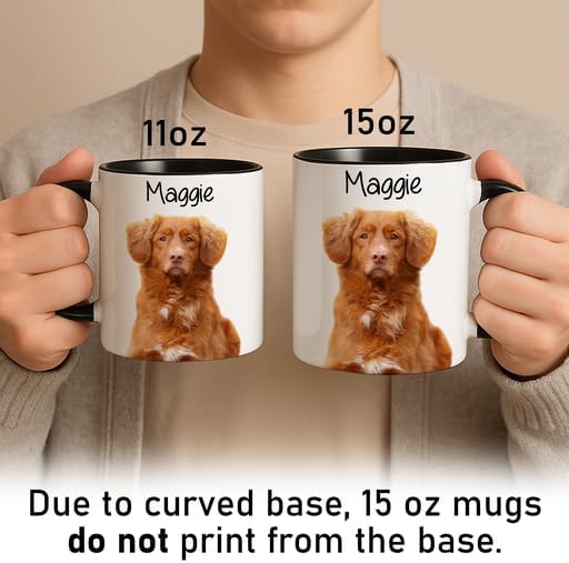 Personalized Dog Photo Mug – Unique Gift for Dog Mom, Dad & Pet Lovers – Custom Dog Picture and Name Printed on Ceramic Cup