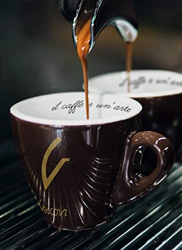 V Vescovi Moka Crema – Premium Italian Ground Espresso – Medium Roast Coffee – For Moka, French Press & Pour Over – 8.8 oz (250g)