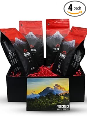 Guatemala Antigua & Huehuetenango Coffee Gift Box, Whole Bean, Fresh Roasted, 4 x 16-oz, Dark Roast