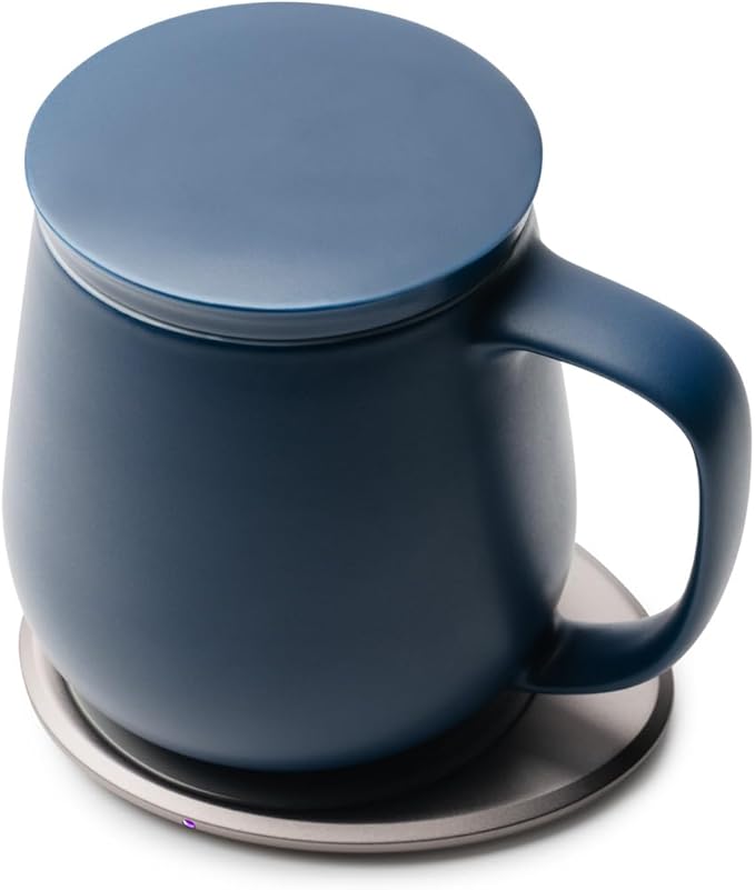 Ui+ Self-Heating Mug Set – Deep Navy | 18 fl oz / 532 mL Ceramic Coffee & Tea Mug Set