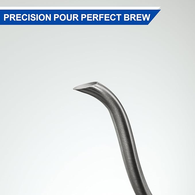 Bonavita Cosmopolitan 1.0L Gooseneck Electric Kettle, Stainless Steel Water Boiler for Coffee Brew and Tea Precise Pour Control, 6 Preset Temps, Glass Touch Panel, 1200W Fast Boil, Stainless Steel