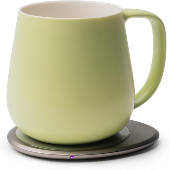 Ui+ Self-Heating Mug Set – Verde Green | 18 fl oz / 532 mL Ceramic Coffee & Tea Mug Set