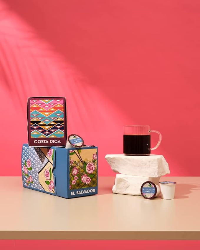 Atlas Coffee Club Coffee Pods – Dark Roast, Single-Origin Costa Rica, 24 Count – Compatible with Keurig K-Cup Brewers – 100% Recyclable, Premium Arabica Coffee