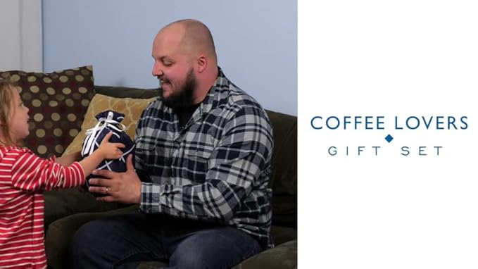 Coffee Lovers Gifts Basket - Gift Sets Include Temperature Retention Insulated Cup and 5 Special Blend Full Pot Ground-Coffee Samplers Presented in Beautiful Gift Bag For Women & Men