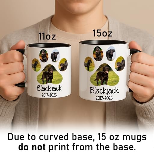 Personalized Memorial Dog Photo Collage Mug – Pet Loss Gift with Quote – Unique Remembrance for Dog Mom, Dad & Pet Lovers – Custom Photos, Name, and Years