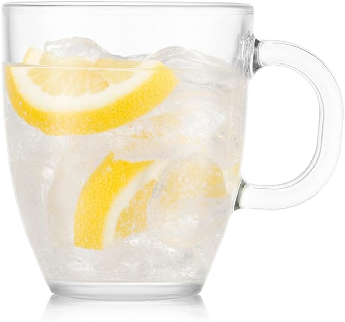 Bodum 12oz Bistro Coffee Mug Single-Wall Tempered Glass, 2 Pack, Clear