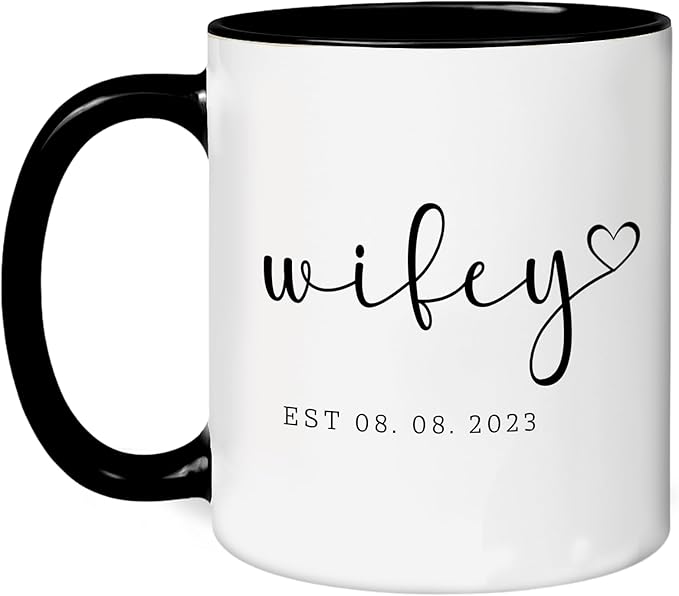 Personalized Mr and Mrs Coffee Mug Set – Custom Wedding Gift for Couple with Names & EST Date, Engagement & Anniversary Cups, Valentine’s Day Present for Wife & Husband