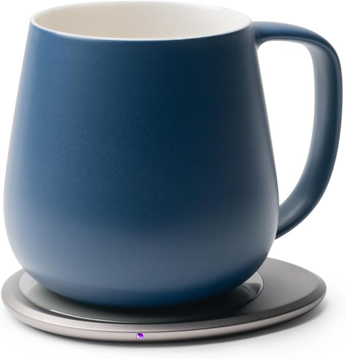 Ui+ Self-Heating Mug Set – Deep Navy | 18 fl oz / 532 mL Ceramic Coffee & Tea Mug Set