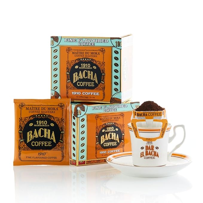 Bacha Coffee | 1910 Fine Flavoured, Medium Roast, 100% Arabica Specialty Coffee, 12 Coffee Drip Bags, Gift Box