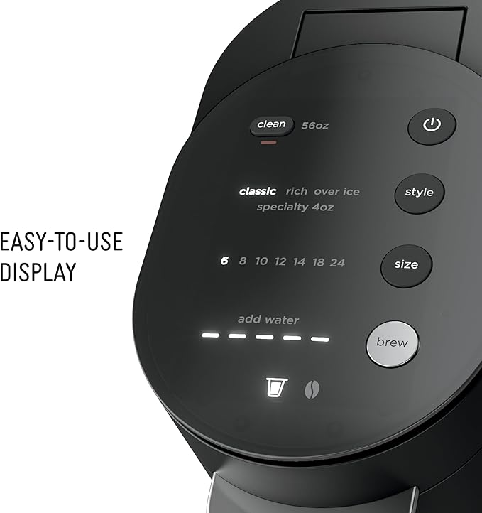 Ninja | Coffee Maker | Single Serve |Brew with Coffee Pods & Grounds| Compatible with K-Cup Coffee Pods | 4 Brew Styles, up to 24oz Cup Sizes & 56oz Removable Reservoir | Black | PB051