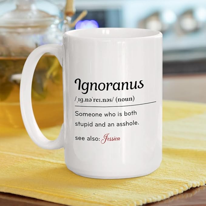 Wrappiness Personalized Coffee Mug - Personalized Ceramic Coffee Cup with Motivational Text, Gift for Friends, Colleagues, or Coworkers for Special Occasions