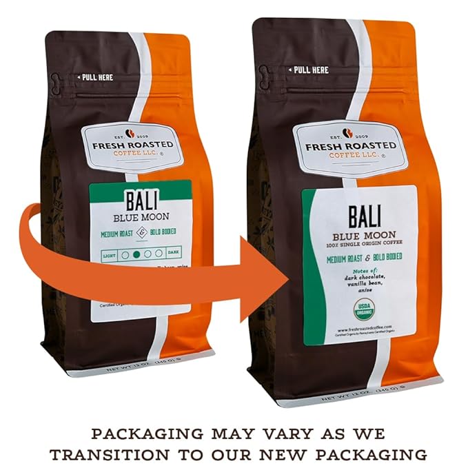 Fresh Roasted Coffee,100% Dark Sumatra Mandheling | 5 lb (80 oz) | Single Origin | Dark Roast | Kosher | Whole Bean