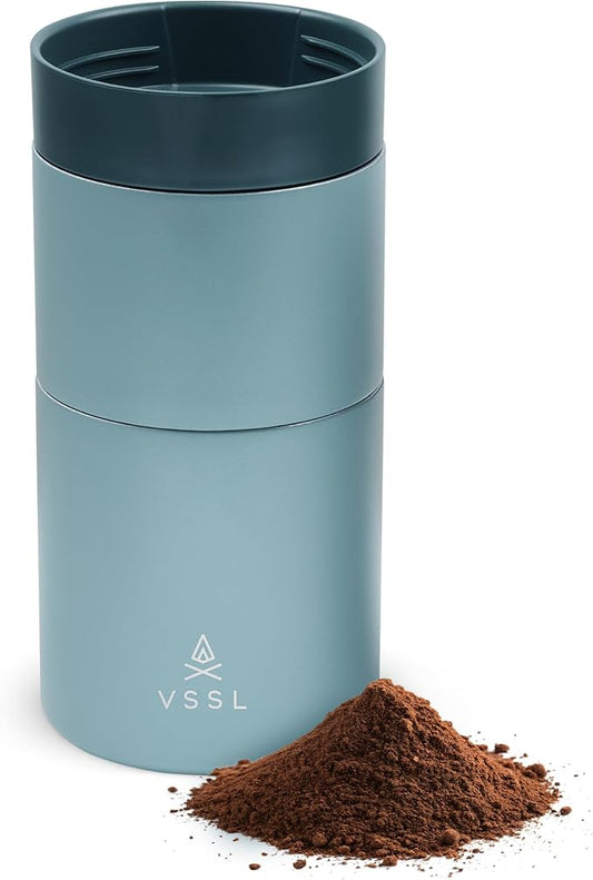 VSSL - Nest Pour Over Coffee Set | Coffee Maker for Camping | All-In-One Travel Pour Over | Transportable Dripper, 10oz Stainless Steel Travel Mug | Compact Storage & Adventure Ready | Everglade