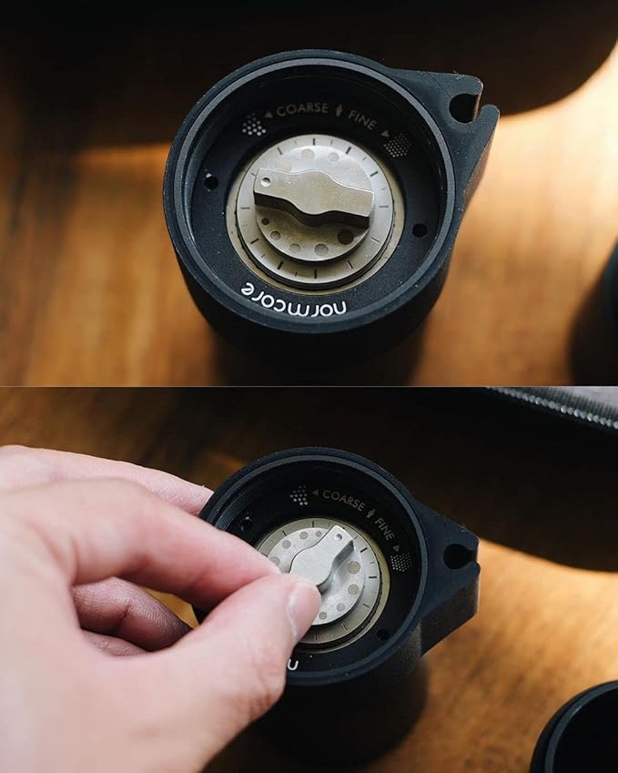 Normcore Manual Coffee Grinder V2 - Hand Coffee Grinder with Stainless Steel 38mm Contemporary Conical Burr - Adjustable Settings - For Aeropress, Espresso, Pour over, French Press