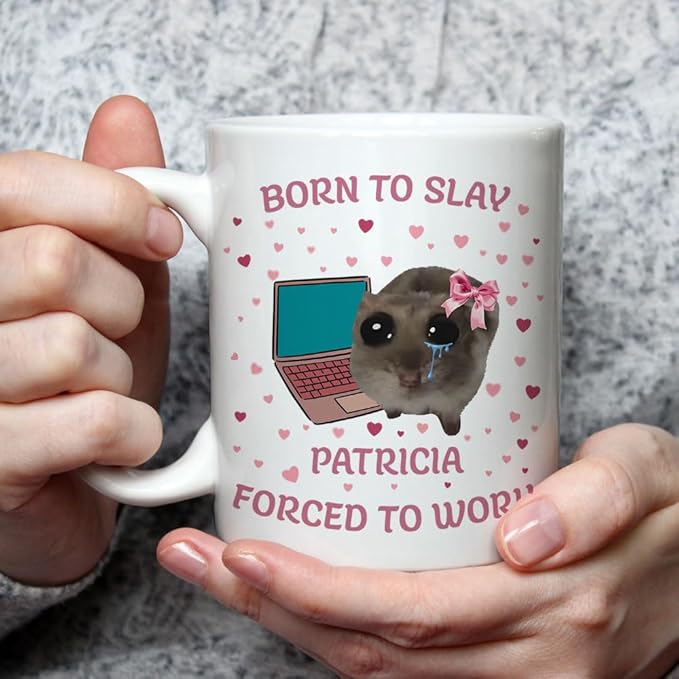 Wrappiness Personalized Cup for Boss - Custom Born to Slay Coffee Mug, Personalized Gift for Manager and Coworker, Ideal Secret Santa Gift for Boss, Coworker, or Office Friend
