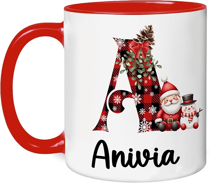 Personalized Funny Christmas Hot Cocoa Mug – Custom Ceramic Santa Gift Cup with Holiday Design – Unique White Elephant Exchange Present, Gag Gift, Coffee or Cocoa Cup