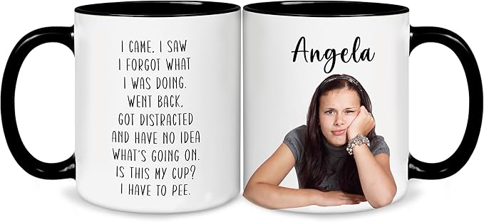 Personalized Funny Coffee Mug – Custom Name Gag Gift Cup with Photo and Hilarious Quote – Unique White Elephant Exchange Christmas Mug for Men, Women, Mom, Dad, Friends