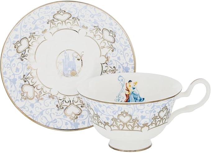 Disney Cinderella Wedding Cup and Saucer, Fine Bone China, 15 × 15 × 7.5 cm, Multicolor
