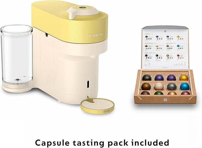 Nespresso Limited-Edition Vertuo Pop+ Coffee and Espresso Maker by De'Longhi, Pastel Yellow