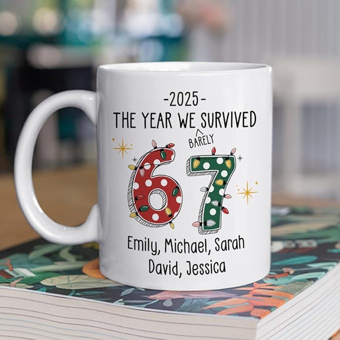 Wrappiness Six Seven Coworker Slang Custom Coffee Mug – Personalized Ceramic Mug for Coworkers, Perfect Secret Santa or Holiday Gift for Office Friends and Colleagues