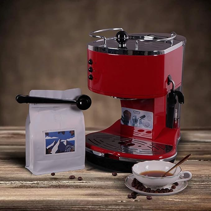 Coffee Bags with Valve(100pcs,16oz) White High Barrier Aluminumed Foil Flat Bottom Standing Coffee Beans Storage Bags,Reusable Heat Sealable Side Zipper Pouches for Home or Store