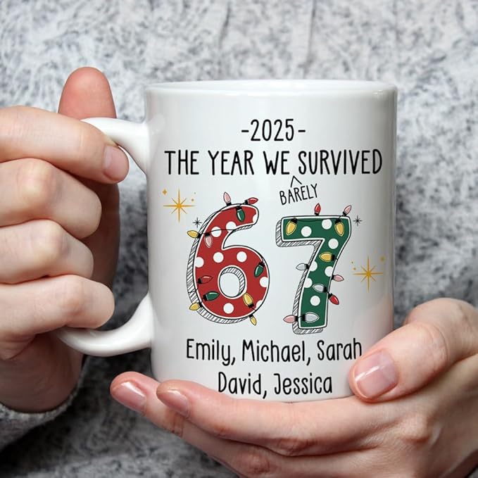 Wrappiness Six Seven Coworker Slang Custom Coffee Mug – Personalized Ceramic Mug for Coworkers, Perfect Secret Santa or Holiday Gift for Office Friends and Colleagues