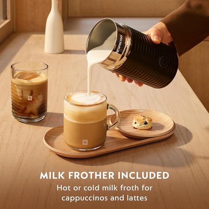 Nespresso Vertuo Pop+ Coffee and Espresso Machine by De'Longhi with Aeroccino Milk Frother, Pacific Blue