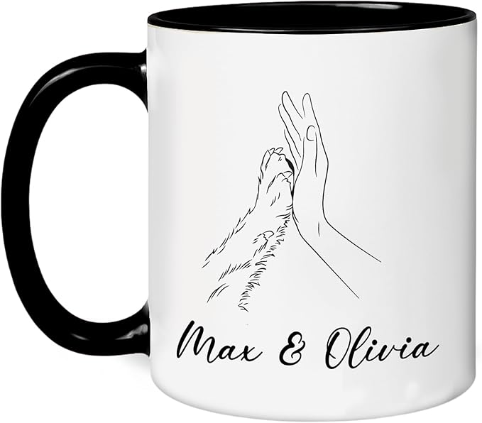 Personalized Dog Mug - Custom Pet Cup With Name And Message - Birthday Christmas Anniversary Birthday Gift For Dog Mom From Daughter - Unique Coffee Cup For Animal Lovers
