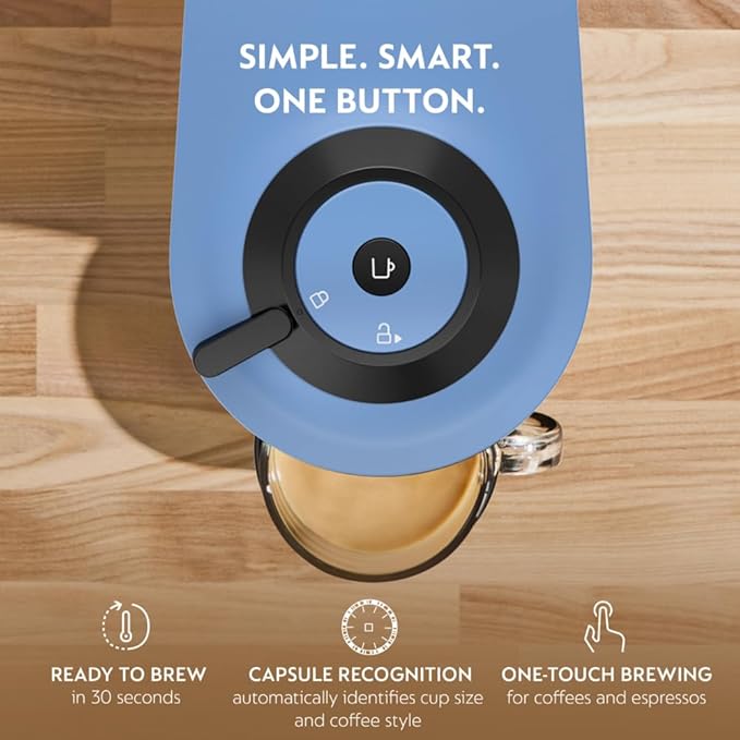 Nespresso Vertuo Pop+ Coffee and Espresso Machine by De'Longhi, Pacific Blue