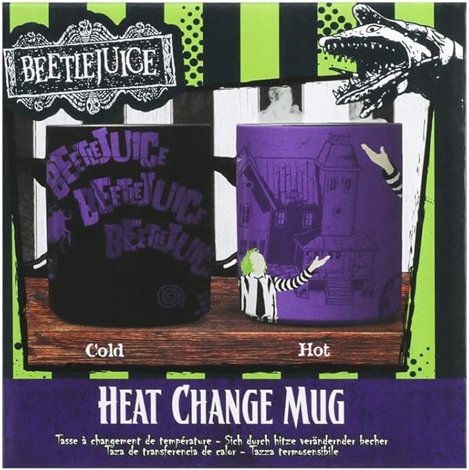 Paladone Beetlejuice Heat Changing Mug - Officially Licensed Horror Movie Merch, Ceramic Coffee Cup 10 oz
