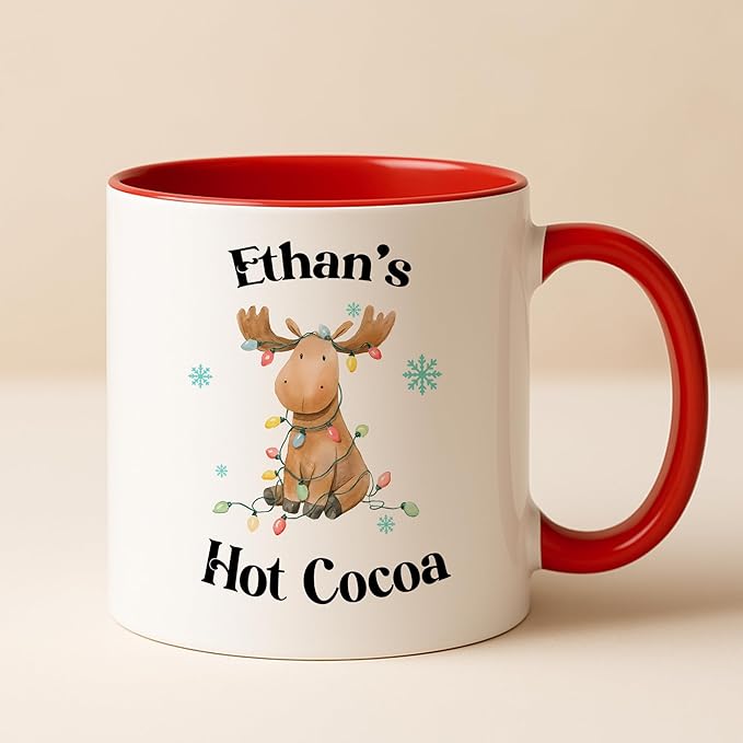 Personalized Custom Photo Coffee Mug – Unique Hot Cocoa Cup with Name – Holiday Christmas Gift for Dad, Mom, Friends – Custom Ceramic Coffee Cup Keepsake