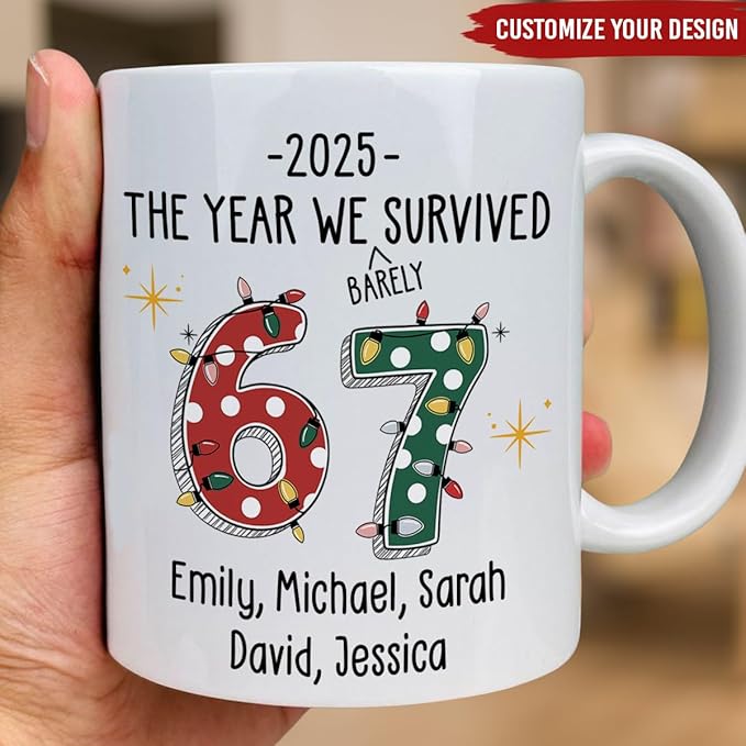 Wrappiness Six Seven Coworker Slang Custom Coffee Mug – Personalized Ceramic Mug for Coworkers, Perfect Secret Santa or Holiday Gift for Office Friends and Colleagues
