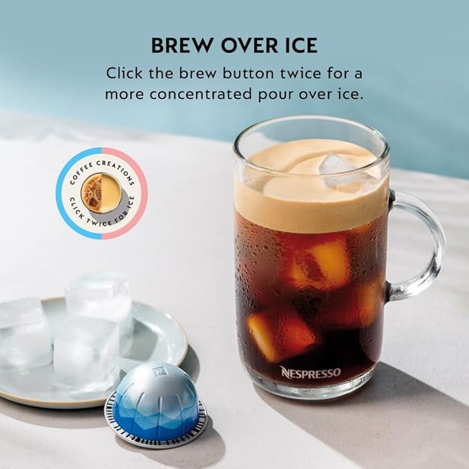 Nespresso Vertuo Pop+ Coffee and Espresso Machine by De'Longhi with Aeroccino Milk Frother, Liquorice Black