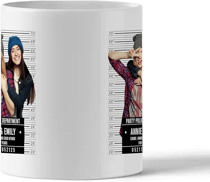 Personalized Best Friend Mug – Custom Name Photo Mug, Birthday, Anniversary, Going Away Gifts for Besties, Customizable Ceramic Cup