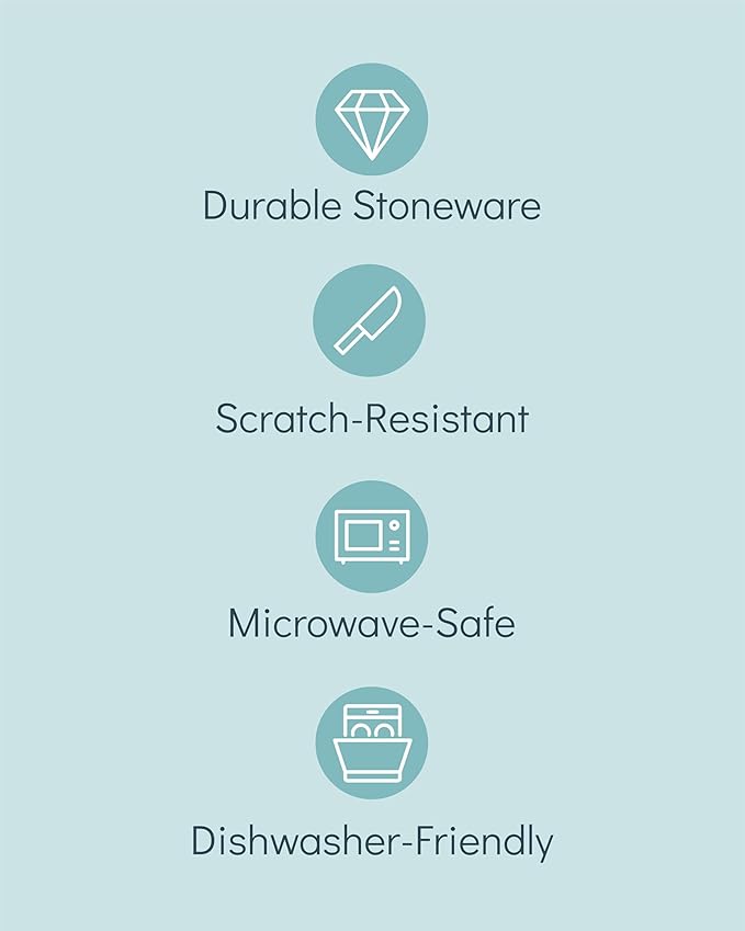 Stoneware coffee mugs set 8 pcs – 14.5 oz petrol blue ceramic coffee cups – Dishwasher and microwave safe – Stylish coffee cup set – Dinner service Pure Living Interior Design