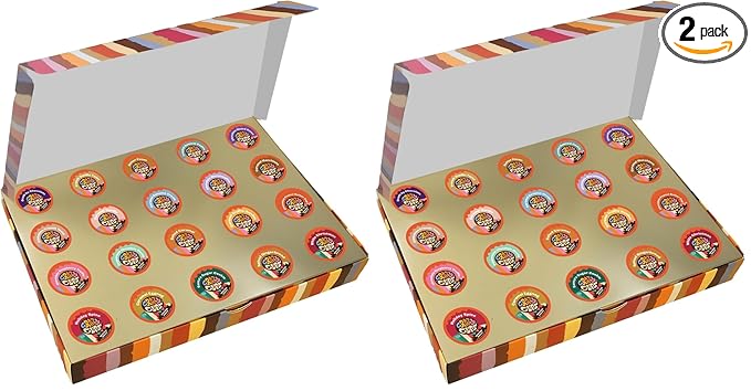 Crazy Cups Flavored Gift Box for Keurig K Cup Machines, Deluxe Holiday Coffee Sampler, 20 Count (Pack of 2)