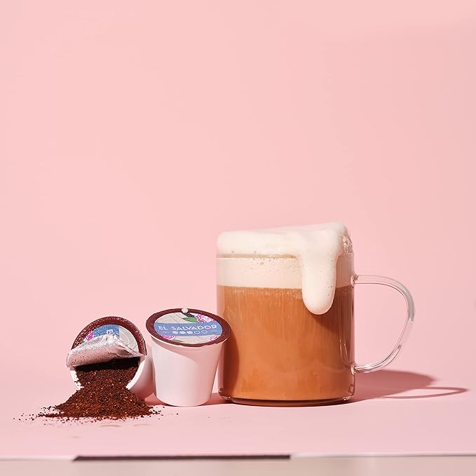 Atlas Coffee Club Coffee Pods – Dark Roast, Single-Origin El Salvador, 24 Count – Compatible with Keurig K-Cup Brewers – 100% Recyclable, Premium Arabica Coffee