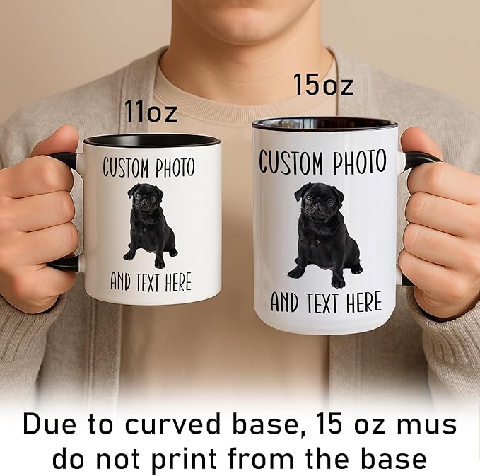 Personalized Photo Coffee Mug – Custom Picture Cup with Text for Women, Men, and Dad – Unique Ceramic Tea & Coffee Mug, Personalized Christmas Gift, Everyday Use Keepsake