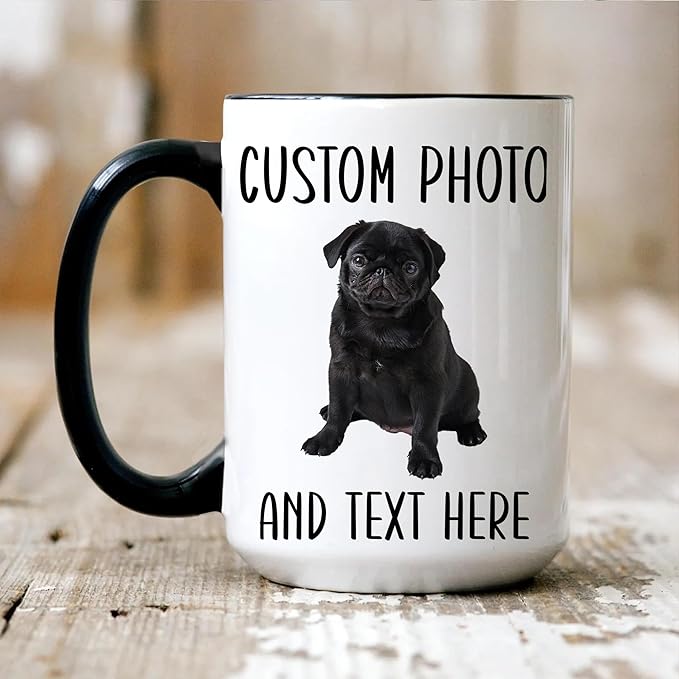 Personalized Photo Coffee Mug – Custom Picture Cup with Text for Women, Men, and Dad – Unique Ceramic Tea & Coffee Mug, Personalized Christmas Gift, Everyday Use Keepsake